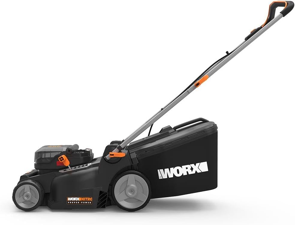 WORX - tondeuse sans fil série WG - 37cm, 40L, 6 hauteurs, 2x4Ah - WG737E