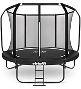 VirtuFit Trampoline de qualité supérieure avec filet de sécurité - Noir - 366 cm