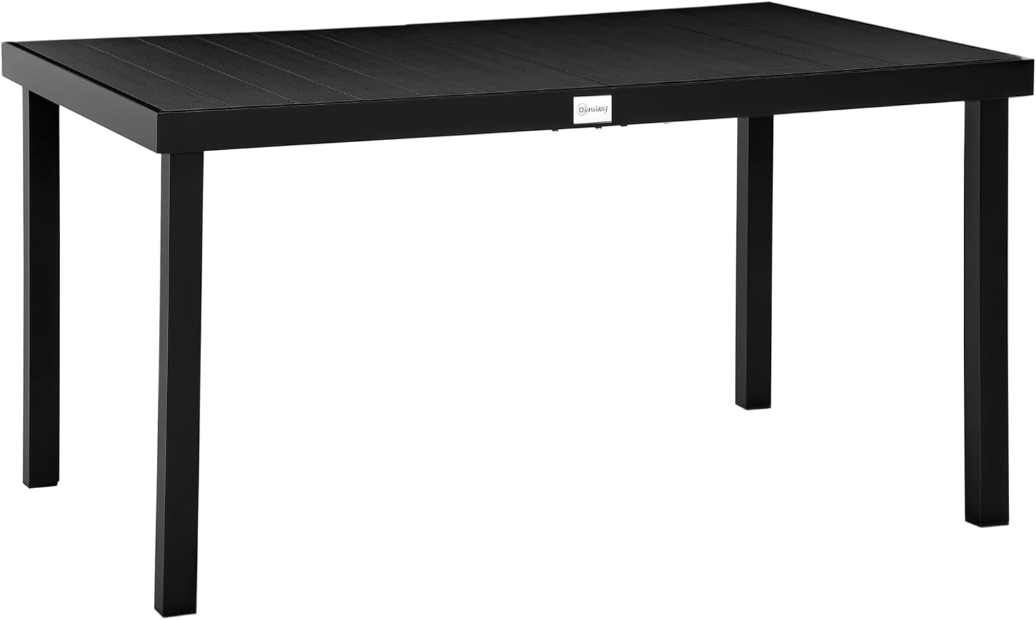 Outsunny - Table à manger extérieure - 140x90x74 cm - aluminium, 6 personnes