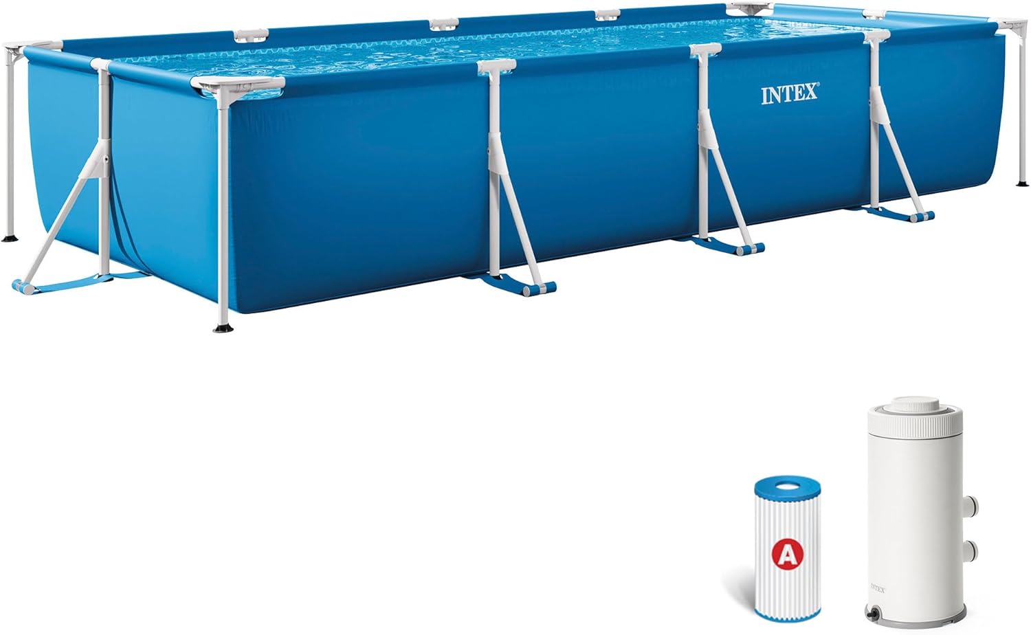 Intex - Metal Frame Junior - 4,50x2,20x0,84m - piscine tubulaire rectangulaire