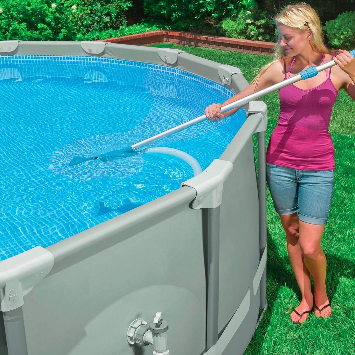 Intex - kit d'entretien Vac+ - 29.8x12.4x113 cm - bleu, nettoyage efficace