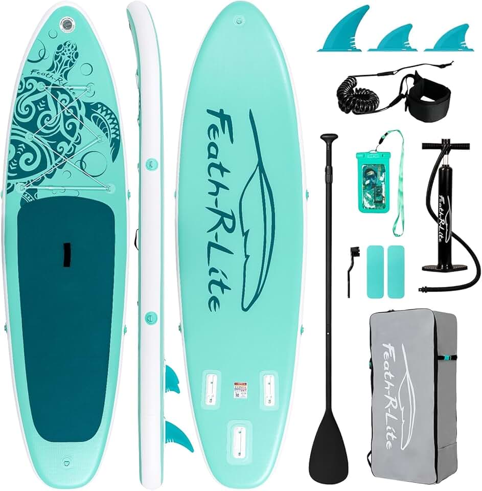 FEATH-R-LITE Stand Up Paddle Board Gonflable pour Adultes Sup avec Deux configurations différentes d'accessoires