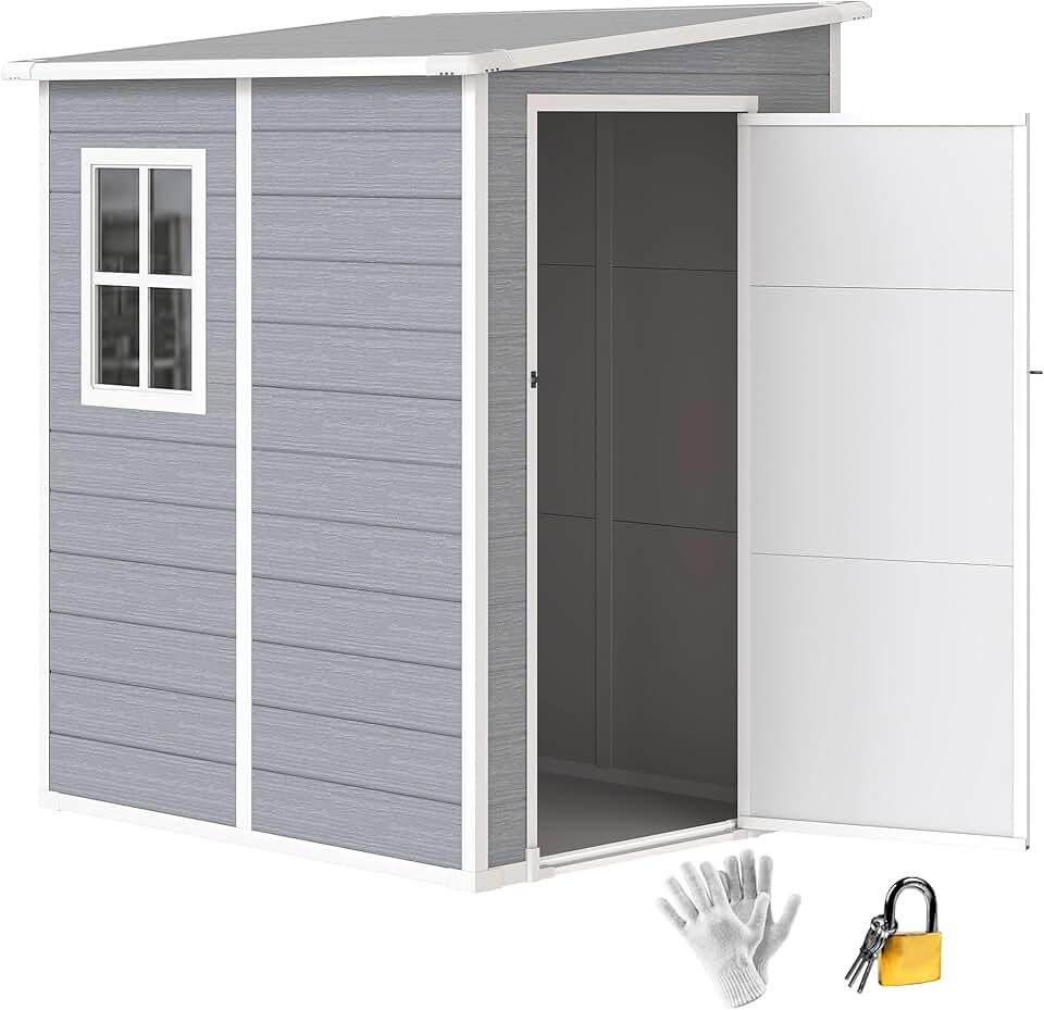 Outsunny - Abri de jardin 1.54m² - porte verrouillable, fenêtre, aération - 122x149x192/177cm
