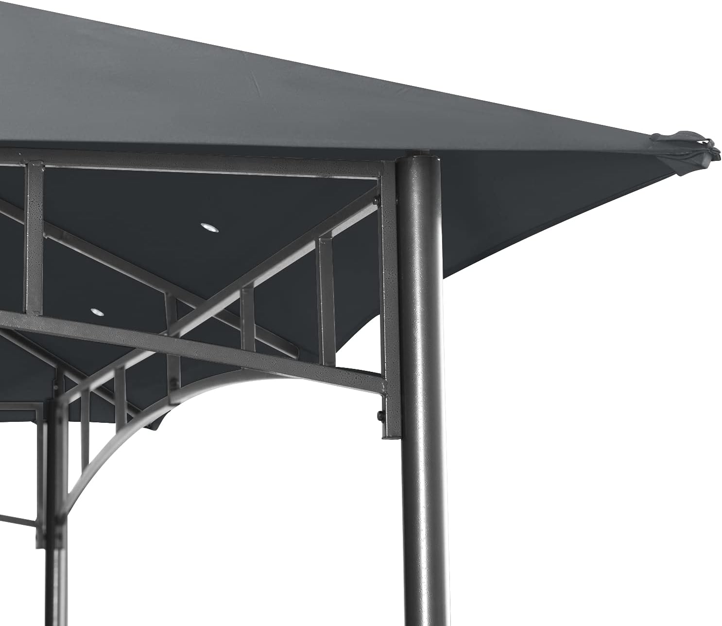 ABCCANOPY - Abri de jardin terrasse, 2,4x2,4m, cadre acier, gris