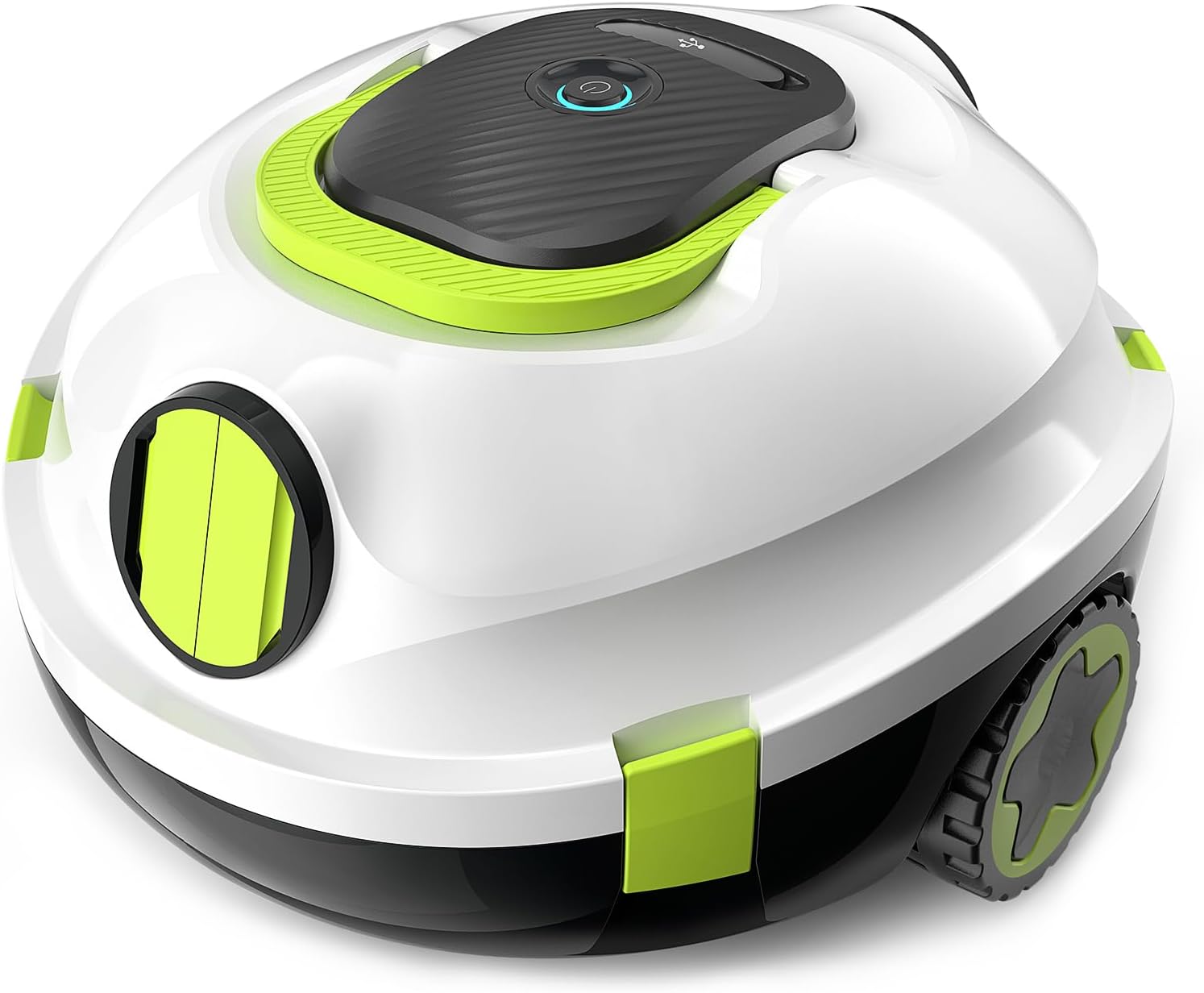 MEDOXA Robot de Piscine sans Fil, aspirateur de Piscine Automatique, 120 Minutes d'autonomie, stationnement Automatique, léger, Puissant Robot pour Piscine Hors-Sol/enterrée jusqu'à 110 ㎡(blancvert)