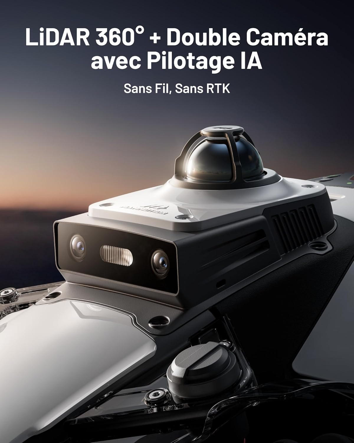 Mammotion - Luba Mini 2 AWD - 1500m² - LiDAR, double caméra IA, DropMow, 80% pente - LUBA Mini 2 AWD 1500