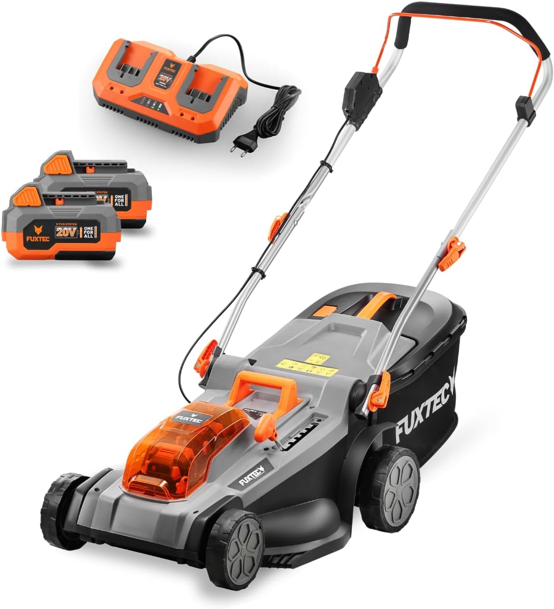 FUXTEC - Tondeuse à gazon E2RM37 - 37 cm - batterie 40V, hauteur réglable E2RM37