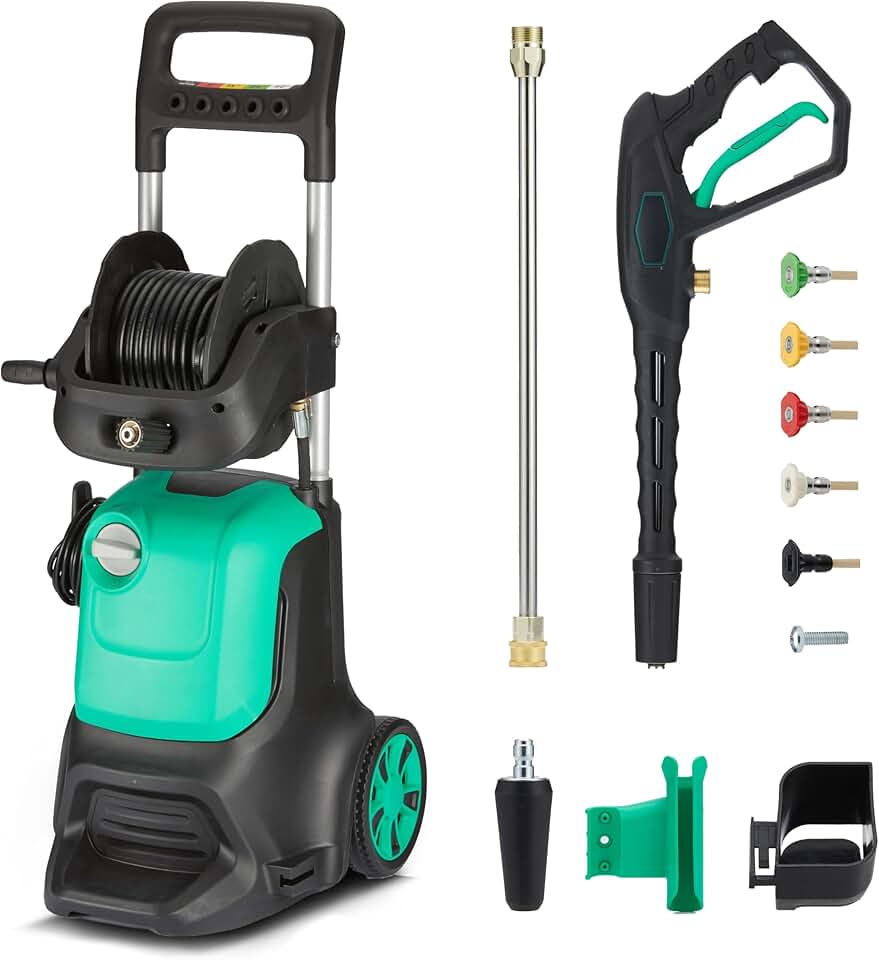 etevila Basics - Nettoyeur haute pression série 2200 W - 145 bar, 500 l/h, vert