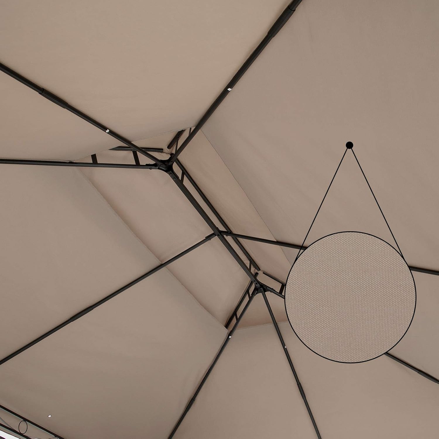Casaria - Pavillon Jardin 3x4m - Métal, Hydrofuge, UV 50+, Robuste, Taupe, Topas.