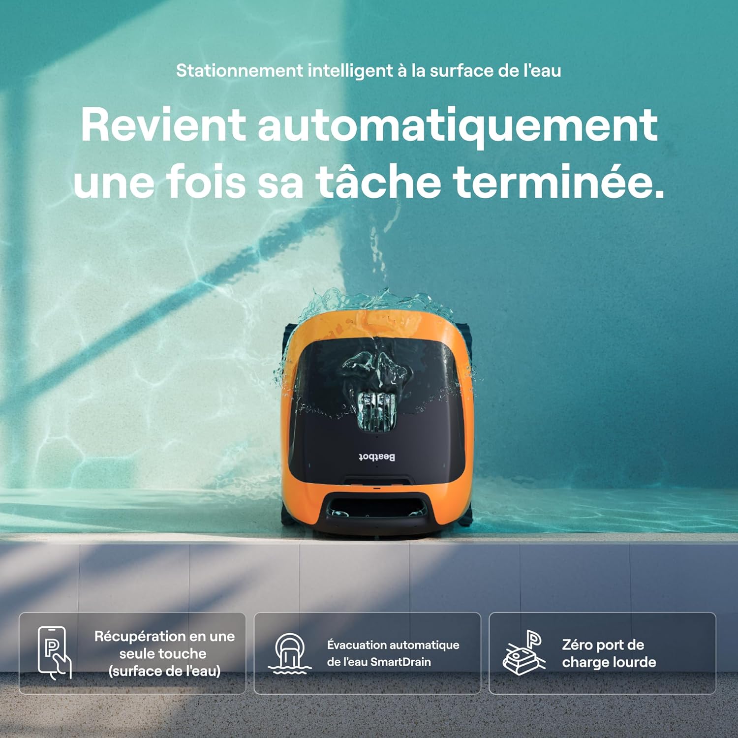 Beatbot – Sora 30 – nettoyage complet piscine – sans fil, autonomie 5h