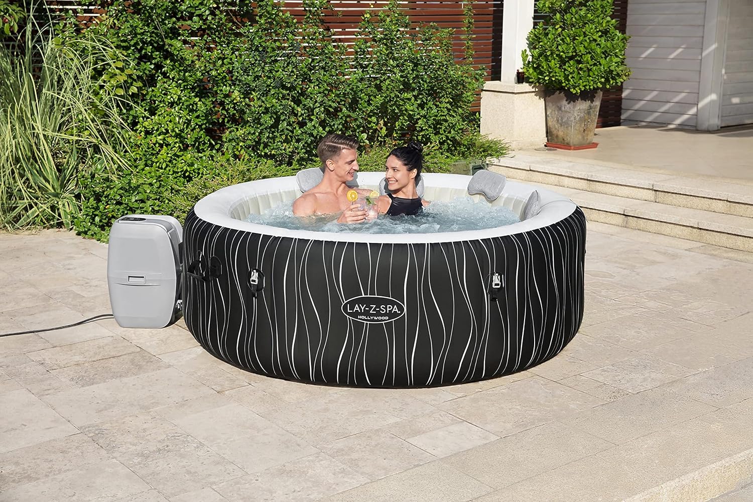 Bestway - LAY-Z-SPA Hollywood - 196x66cm - 4-6 personnes, Airjet
