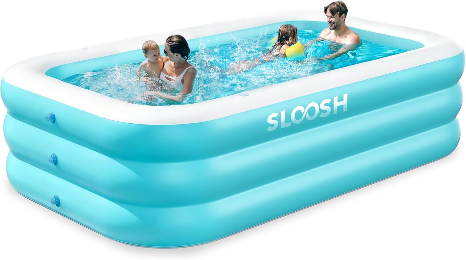 SLOOSH - piscine gonflable familiale avec sièges - 304x183x56 cm - épaisse et durable