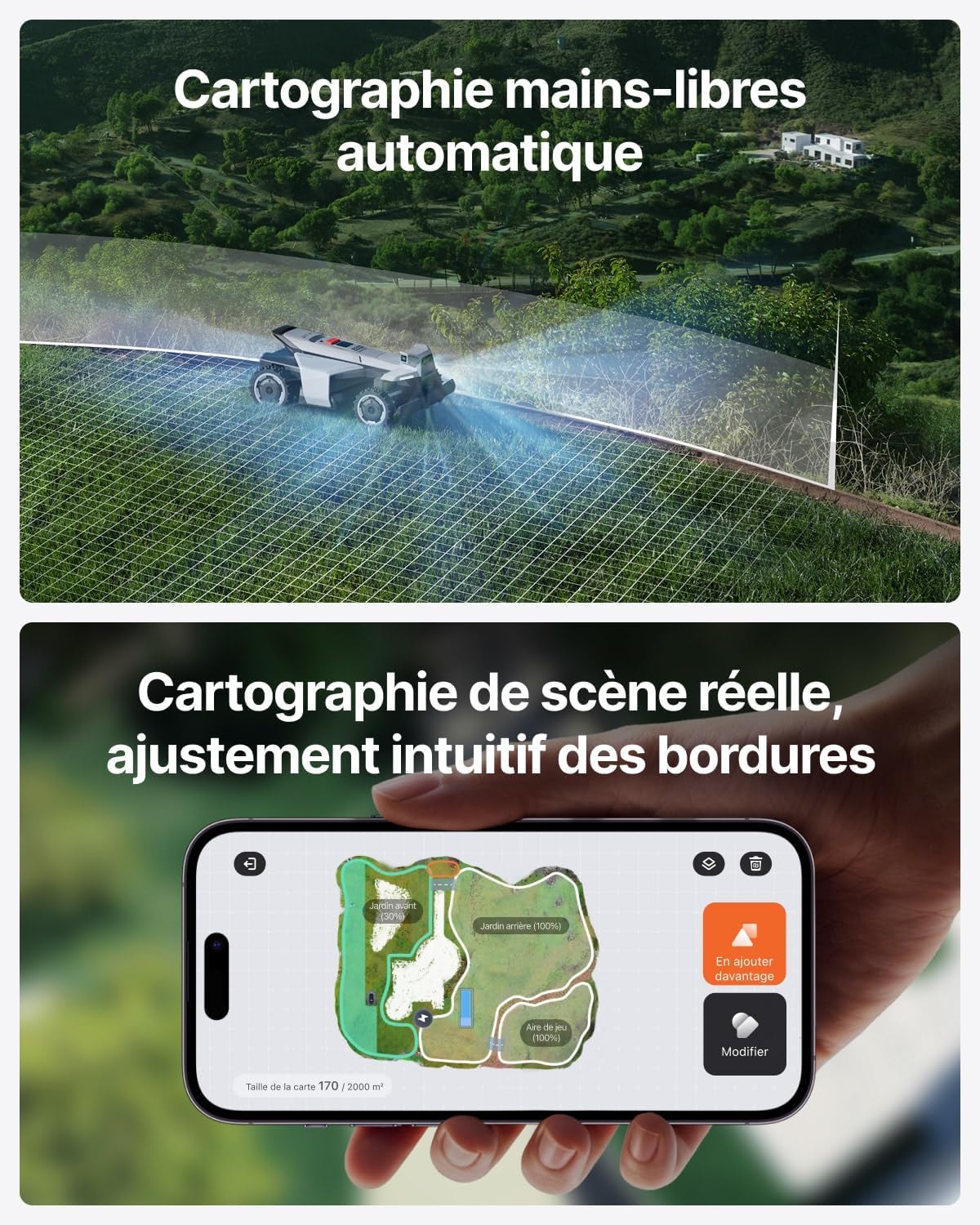 Segway - Navimow X420 - robot tondeuse 4x4, pente 84%, 2000 m², X420