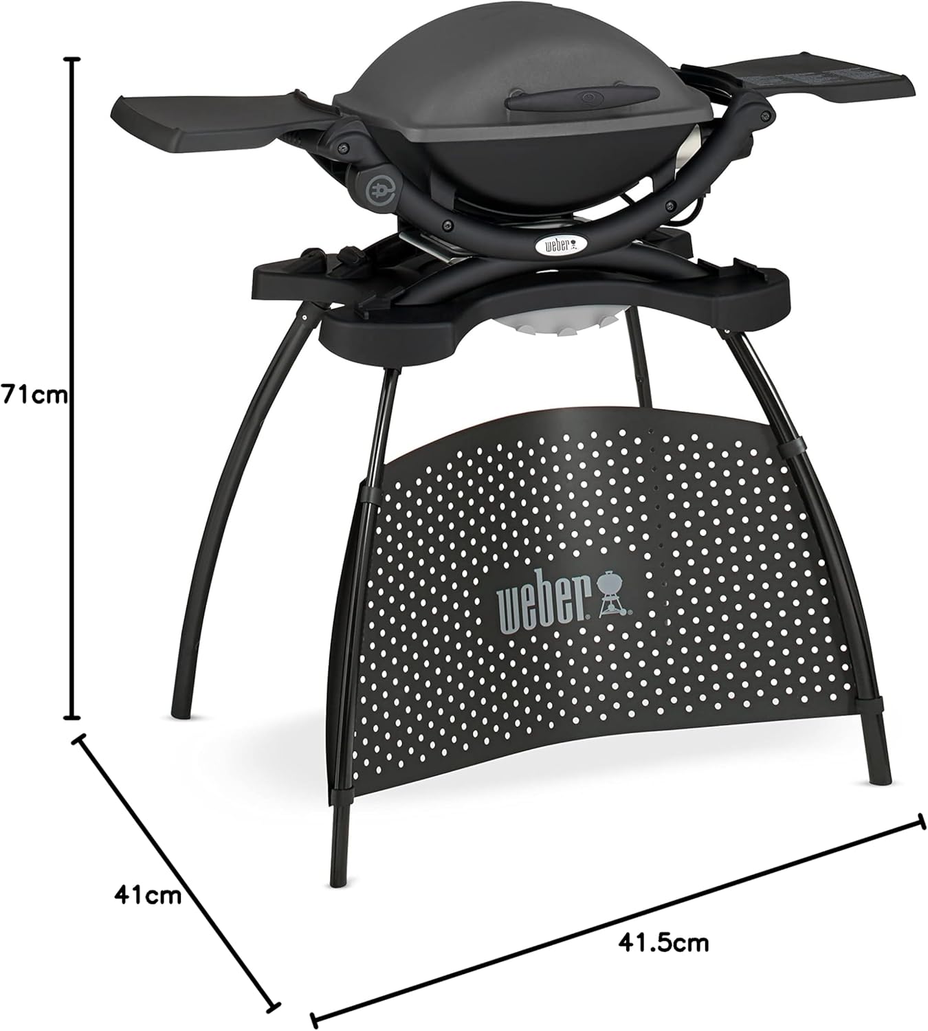 Weber - Q 1400 série - 43x32 cm - grille fonte, bac amovible, cordon 1,80 m, noir