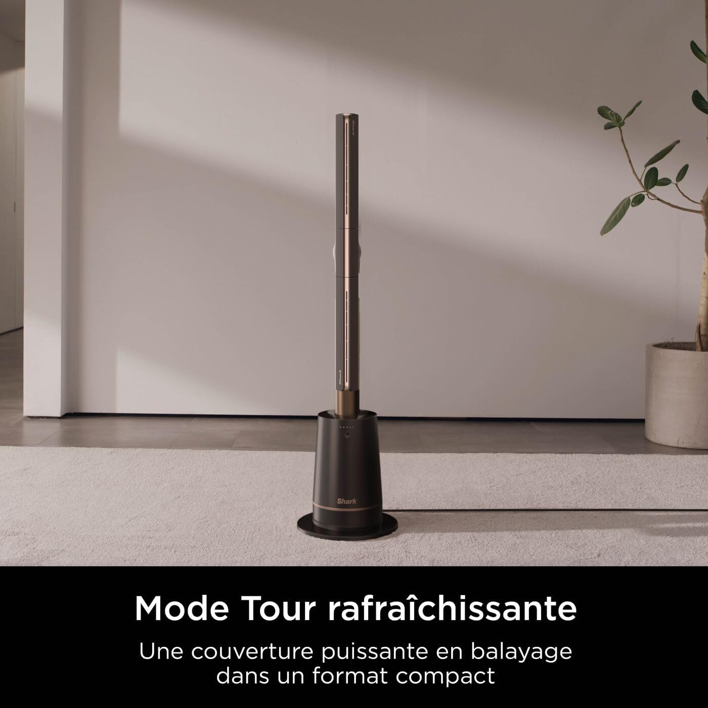 Shark - TurboBlade série - ventilateur colonne sans pale, 180°, 10 vitesses, gris - TF200SEU