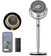 Dreo Smart Ventilateur sur pied avec lumière RVB, ventilateur oscillant 120° + 120° avec télécommande,...
