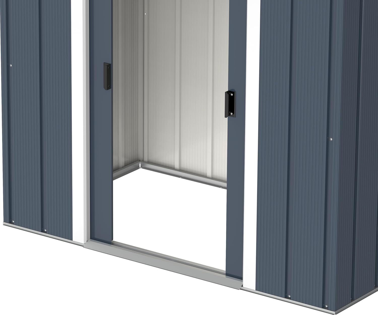 Duramax ECO 6 x 4 (2.17 m²) abri de jardin en métal à toit pentu, Abri de jardin en métal galvanisé à chaud, Abri de stockage d'outils, structure de toit renforcée, anthracite