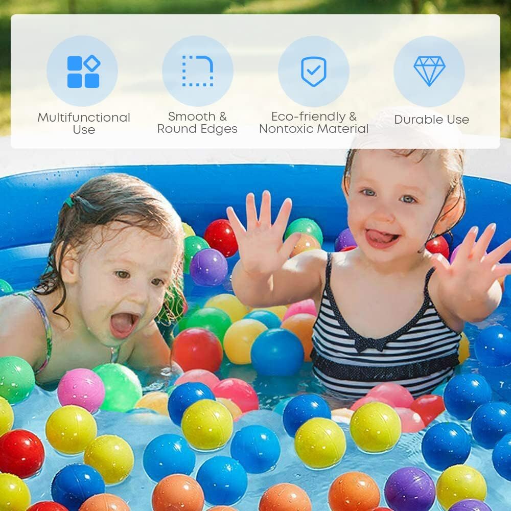 GALAXYER Piscine Gonflable rectangulaire à 3 Anneaux pour Enfants, Tout-Petits et Adultes, Piscine intérieure et extérieure, 290 × 163 × 50 CM