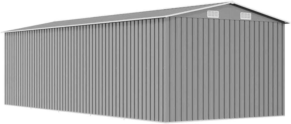 vidaXL Abri de Jardin 257x580x181 cm Métal Gris Terrasse Patio Cabane à Outils