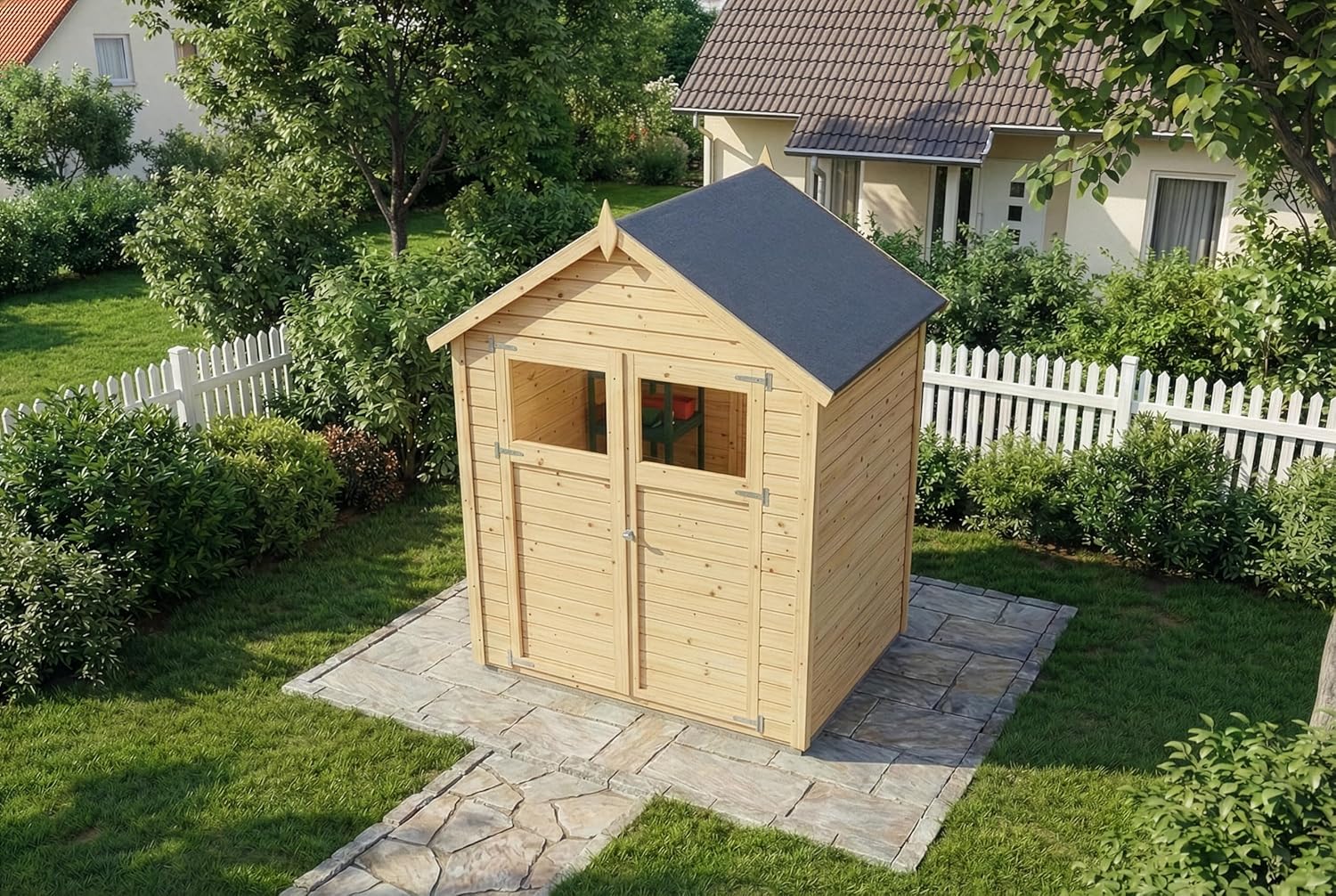 Alpholz - cabane Alisha - bois, panneaux, toit double pente,  épaisseur
