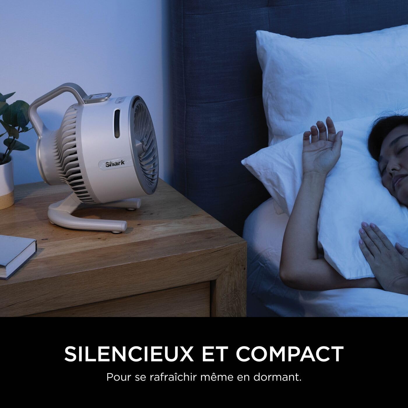 Shark FlexBreeze HydroGo, ventilateur brumisateur portable, rafraîchisseur d'air silencieux intérieur/extérieur, discret et durable, avec/sans fil, léger, 5 réglages de vitesse, Colombe FA050EUDV