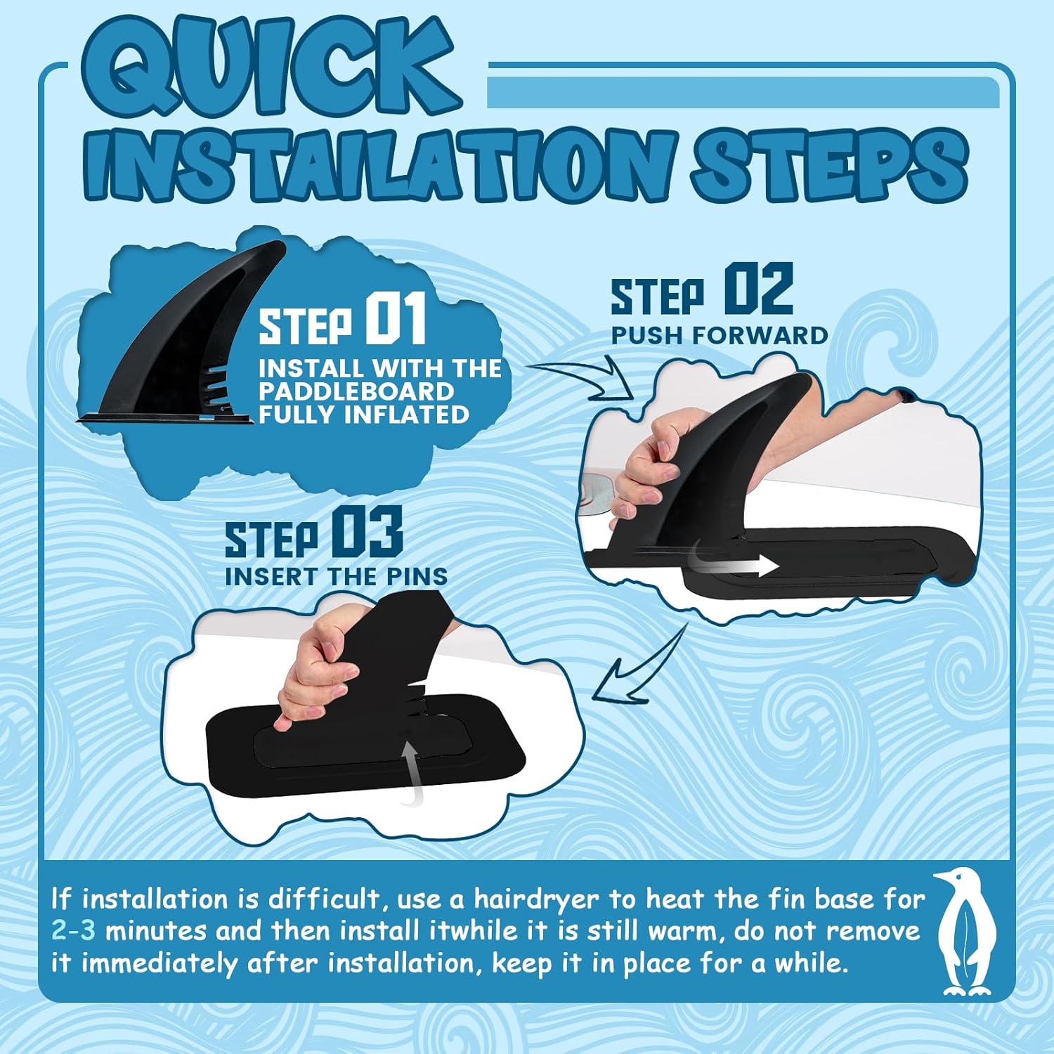 Tuxedo Sailor Paddle Gonflable Adulte, Planche de Stand Up Paddle Gonflable Sup Paddle Board Gonflable Planche à Pagaie Gonflable avec Accessoires Complets