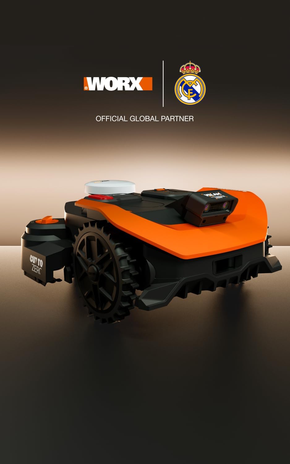 WORX - Vision Cloud série - 1200 m² - tondeuse robot IA, VSLAM, RTK, WR312E