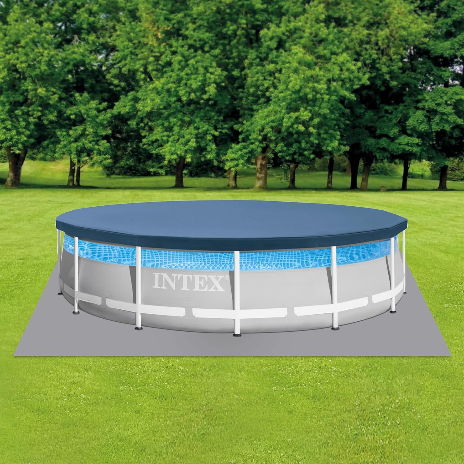 Intex - piscine tubulaire Clearview - 4,27 x 1,07 m - gris - 26722NP