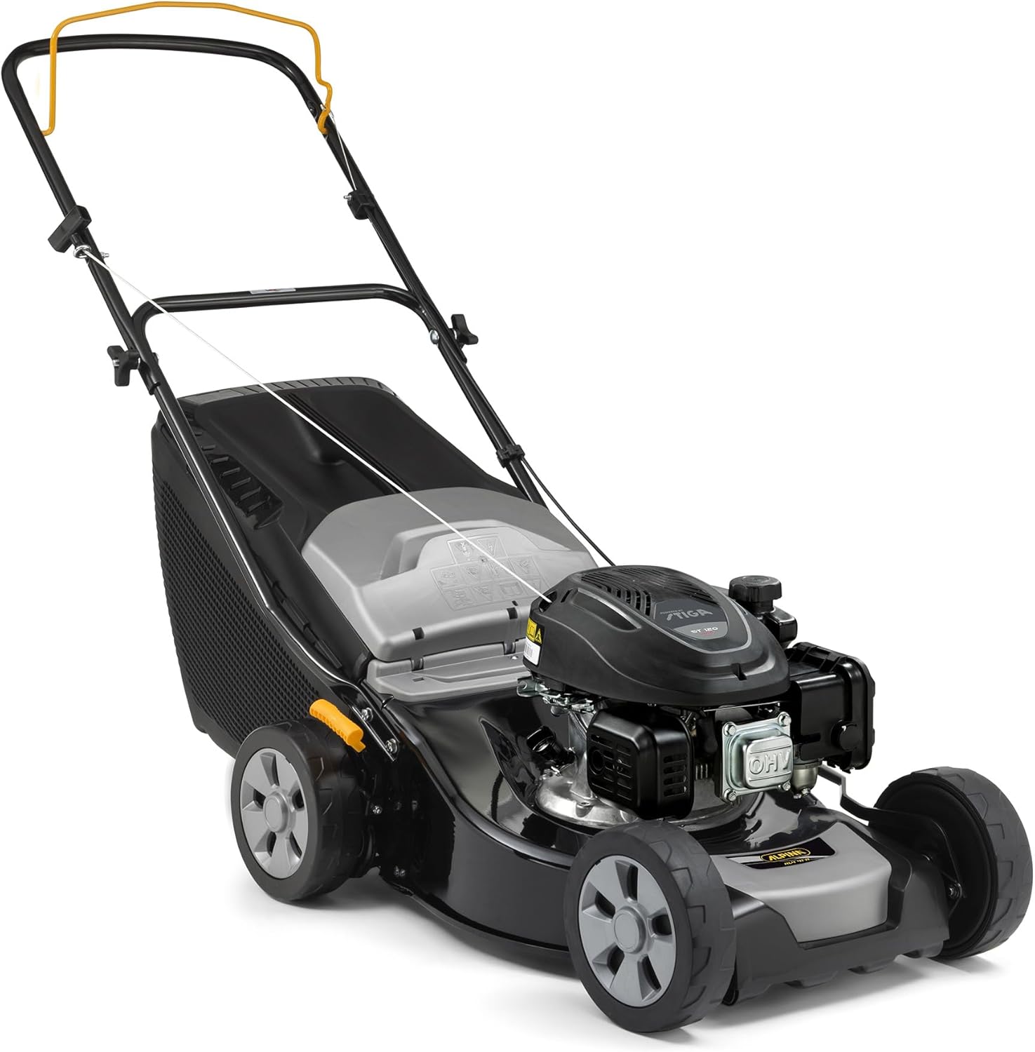 Alpina AL4 41 A Tondeuse À Gazon Poussée, 1900 W, 41 cm – Bac 60 L, Réglage Centralisé 6 Positions – Pelouses jusqu'à 1 000 m²