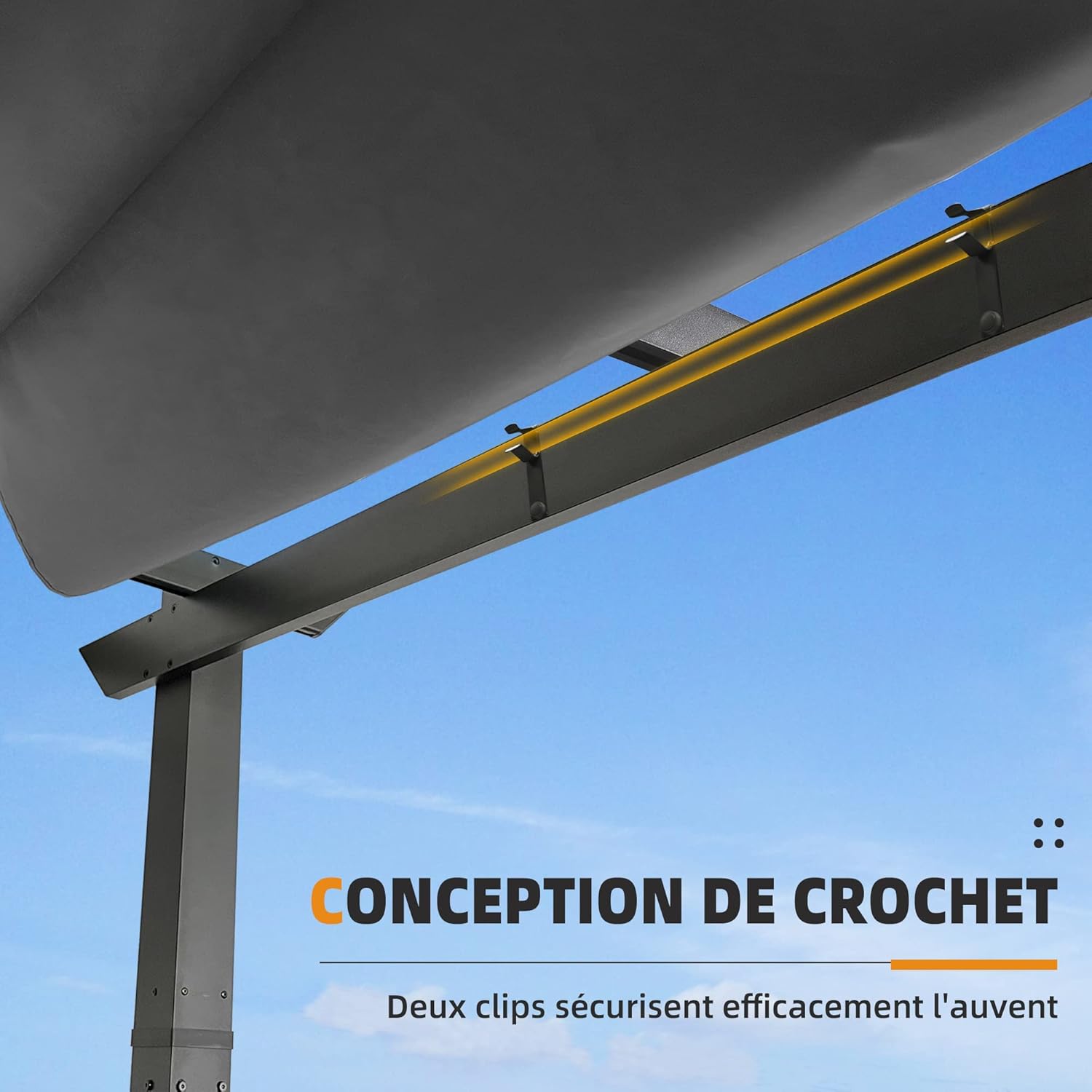 PURPLE LEAF – pergola aluminium – 4x3m – toit rétractable, éclairage intégré