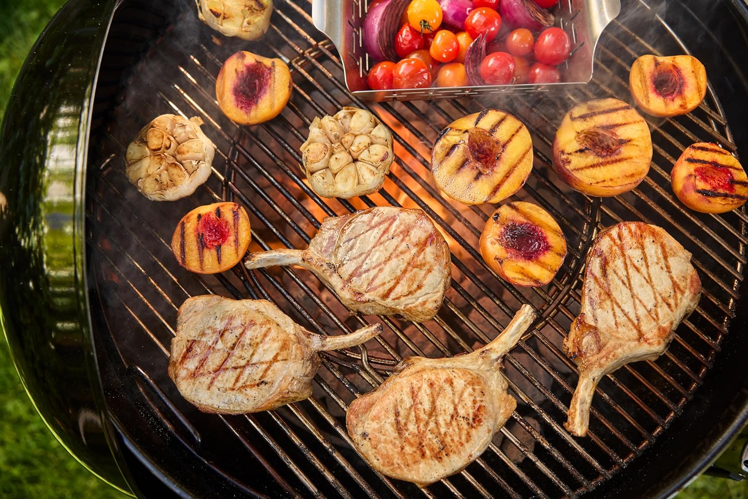Weber - Original Kettle Premium - 57 cm - barbecue charbon, nettoyage One-Touch, thermomètre intégré