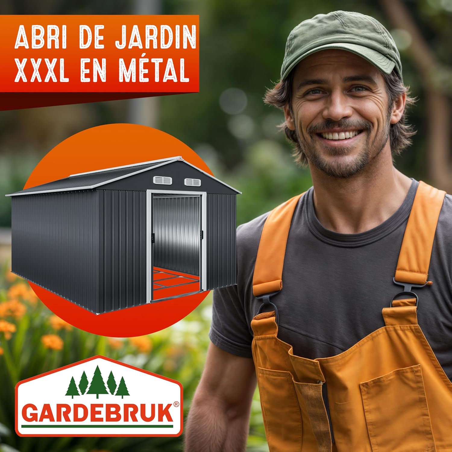 Abri de jardin métal  8m² 
