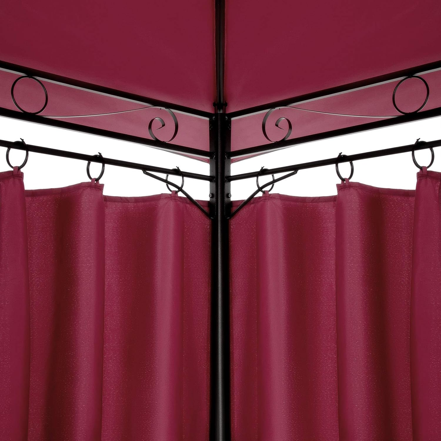 Casaria - Pavillon de Jardin Topas - 3x4m, métal hydrofuge, UV 50+ robuste - Tonneau Rouge TR59A