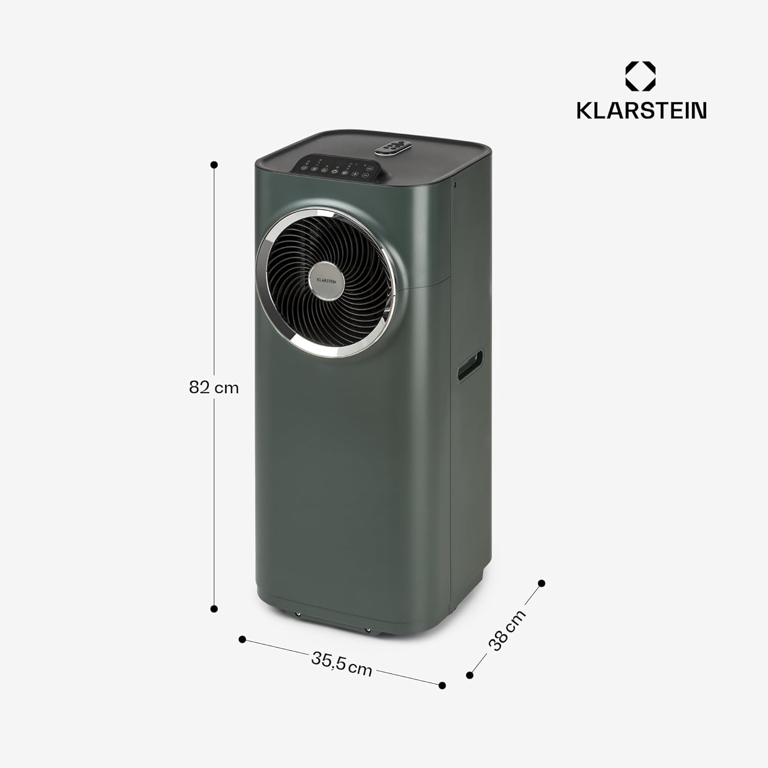 Klarstein Kraftwerk Smart 10K Climatiseur Mobile - 10,000 BTU, 29-49 m², Silencieux 50 dB, App & Alexa, Déshumidificateur 23 l/h, Ventilateur 440 m³/h, Télécommande, Kit Fenêtre Inclus, Anthracite