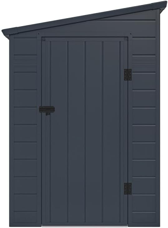 Jôbu - Abri adossé en résine 3,55m², fenêtre, aération, kit, acier