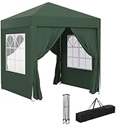 Outsunny Tonnelle de Jardin extérieure 2 x 2 m, tonnelle Pliante Pop-up, réglable en Hauteur, Pro...