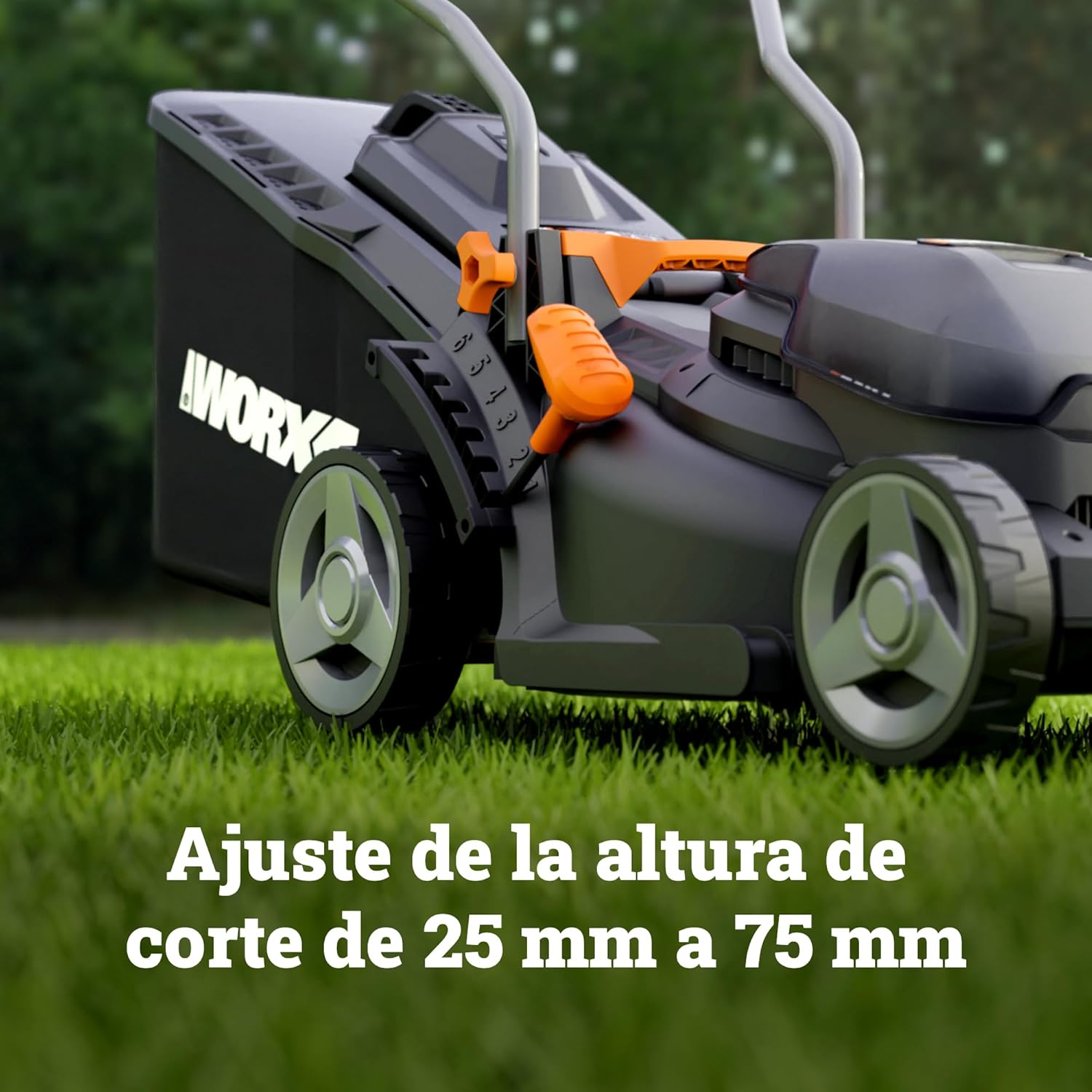 WORX - Tondeuse sans fil série 20V - 33cm - 35L, coupe bordures, 6 hauteurs, poignée pliante - WG733E