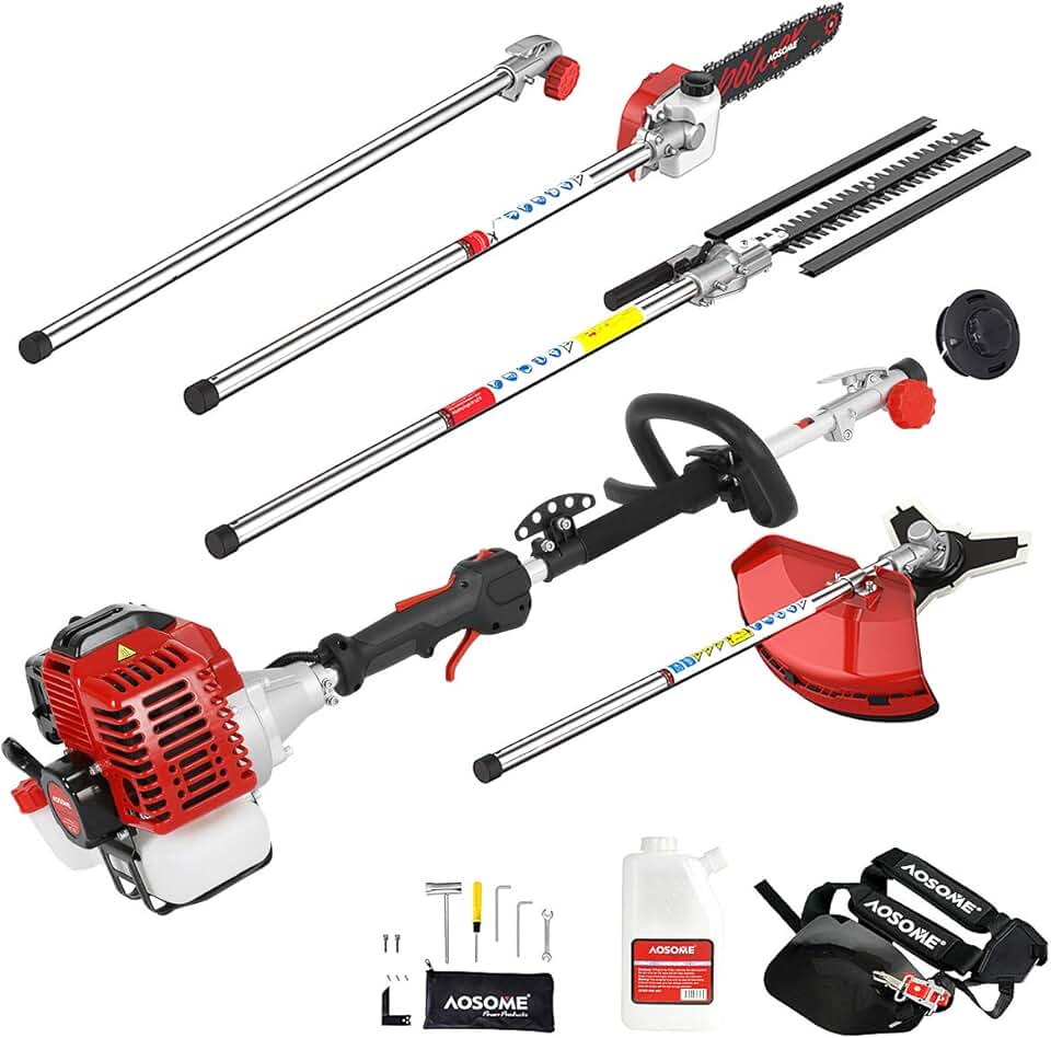 AOSOME - débroussailleuse multifonction 52cm³ 2.2kW, 5 en 1, moteur 3CV