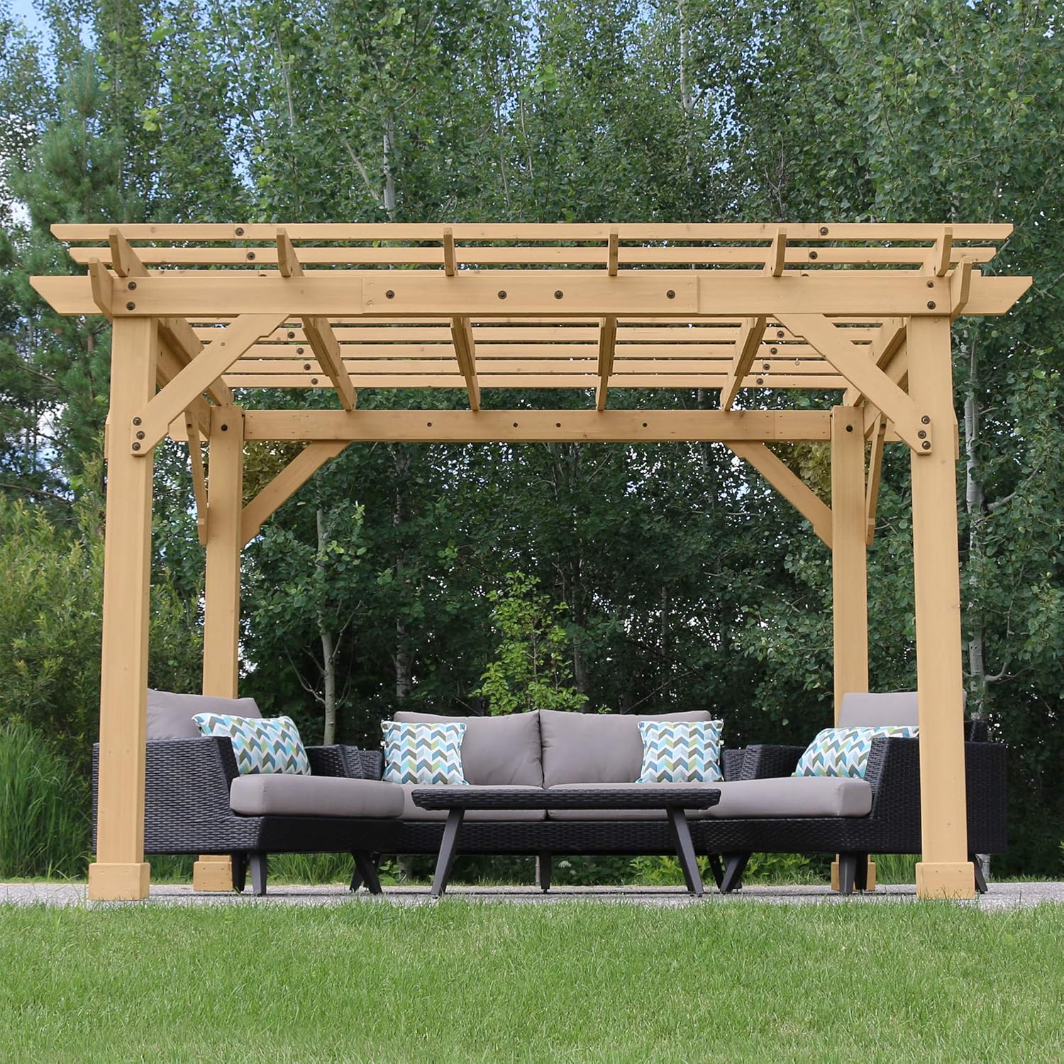 Yardistry - Pergola série classique - 10x12 ft - structure en bois premium