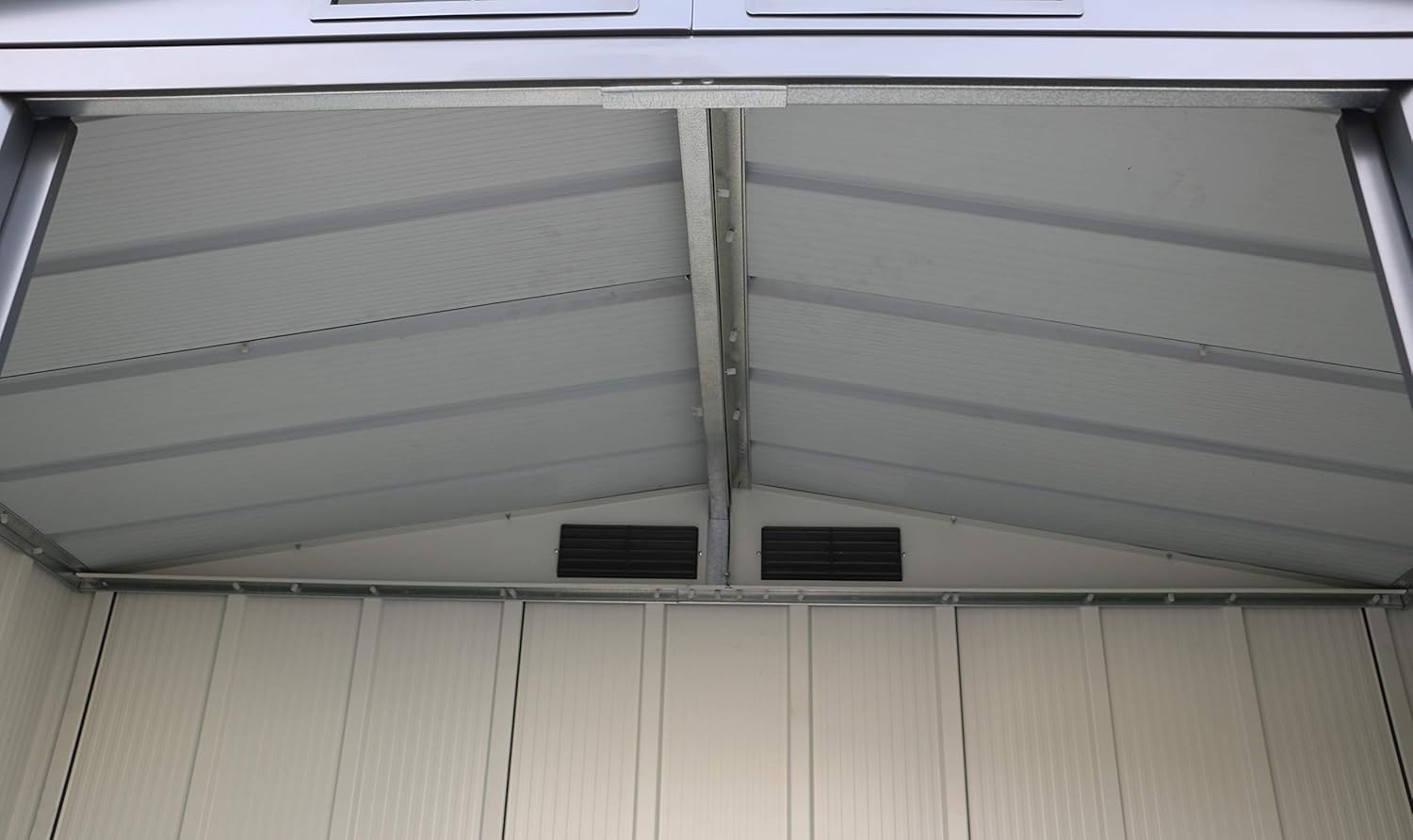 Duramax ECO 6 x 4 (2.47 m2) Abri de jardin en métal, Abri de stockage en métal galvanisé à chaud, Abri de stockage d'outils, Structure de toit robuste et renforcée, Anthracite