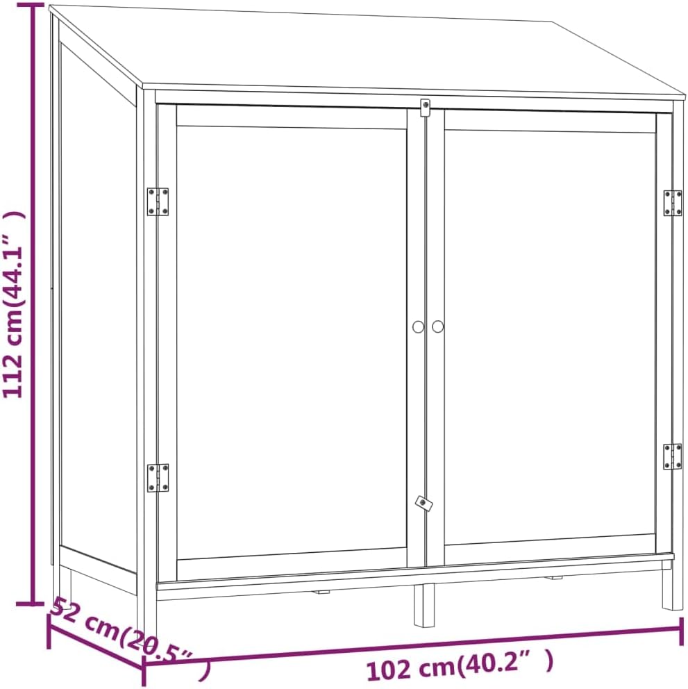 vidaXL - Remise de jardin bois de sapin 102x52x112 cm - extérieur solide
