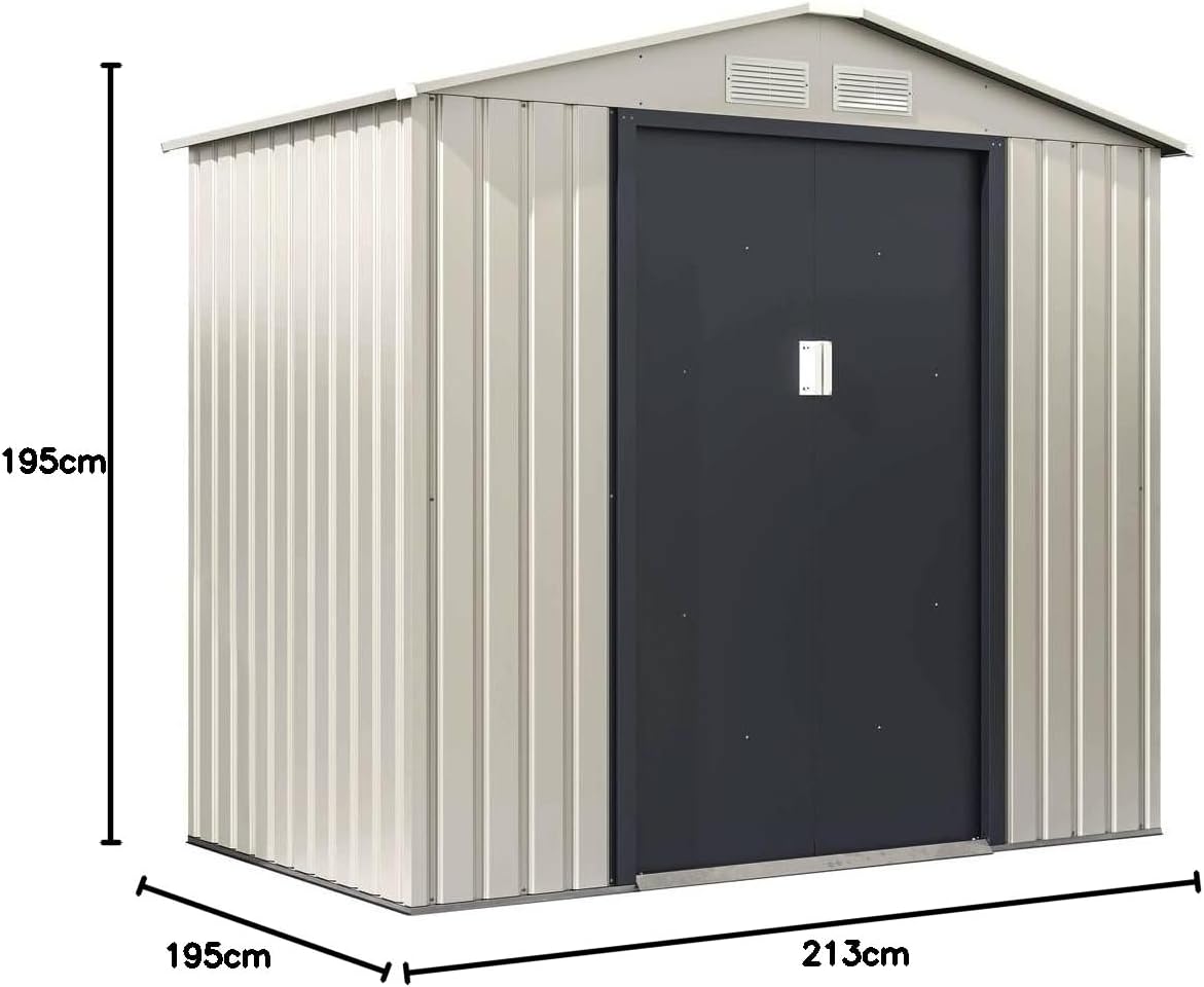 Habitat et Jardin - Nebraska - abri métal 4,07 m² - double porte