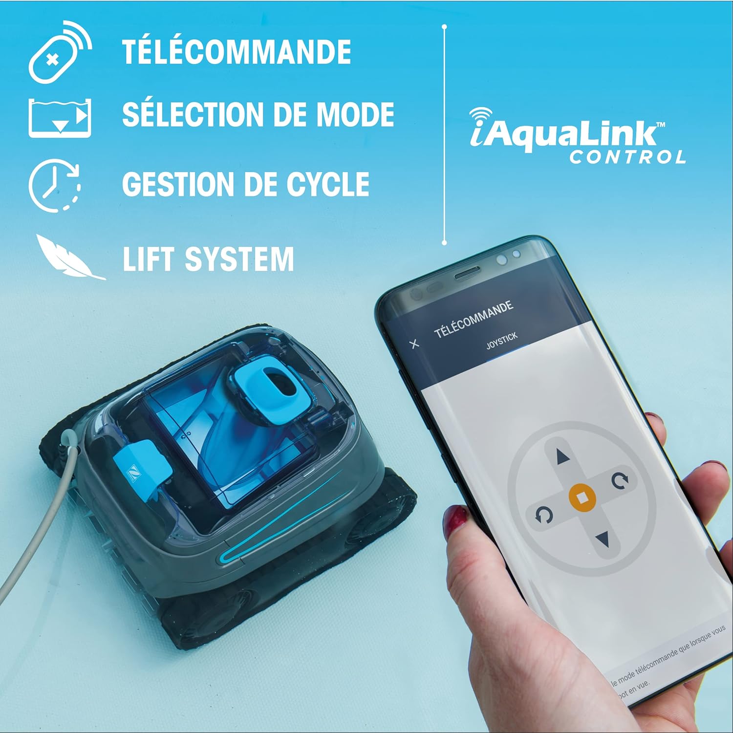 Zodiac - Robot électrique série IQ 12x6m, fond/parois, télécommande, CNX40IQ