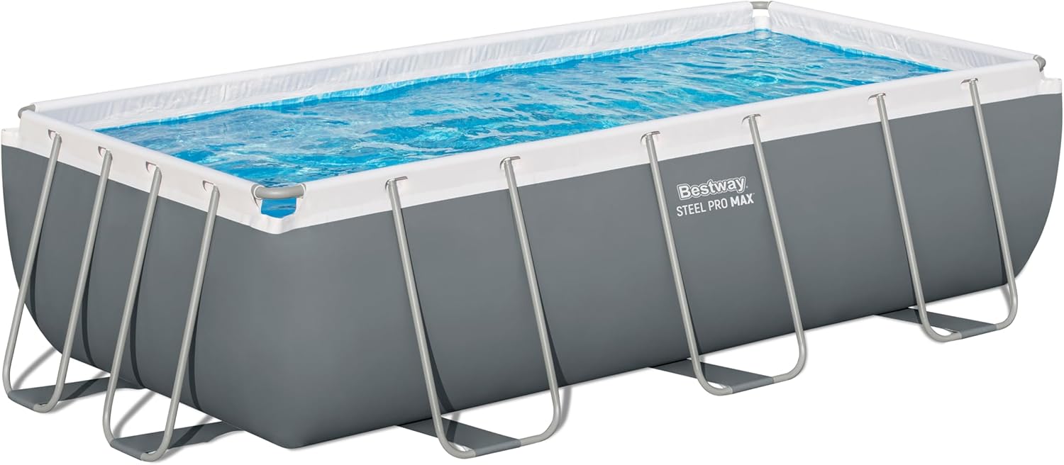 Bestway Steel Pro Max Kit Piscine Hors Sol - 404 cm x 201 cm x 100 cm - Gris