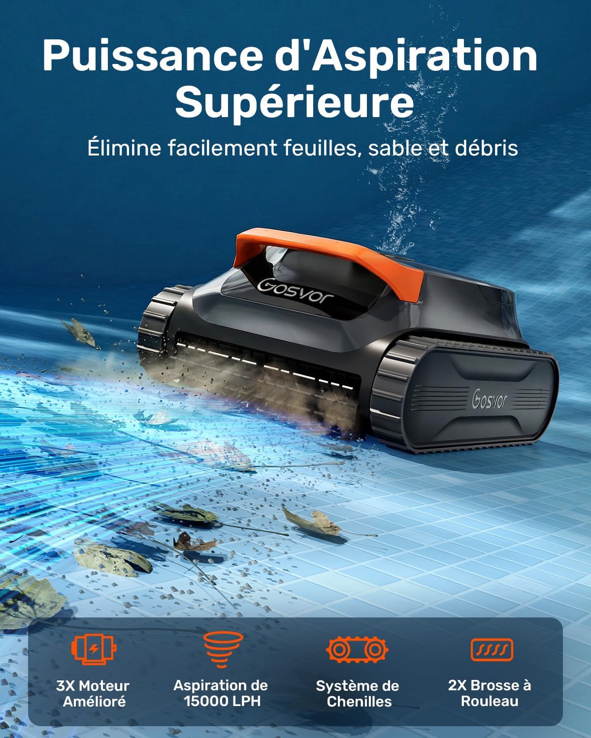 Gosvor - LiteVac G1 - 6,9kg, 200m² - 200min, double filtration, app - 2026