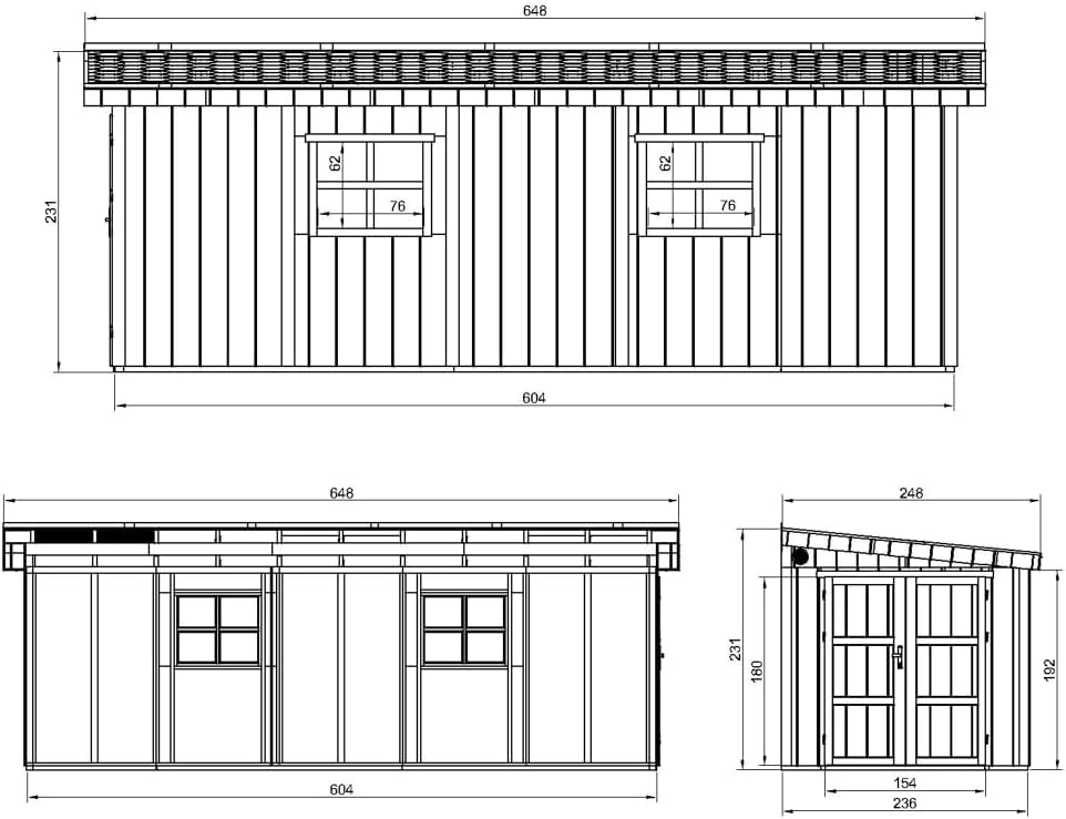 Timbela - Abri de jardin Premium - 14,3m² - Panneaux Smartside - M941B-TERRA