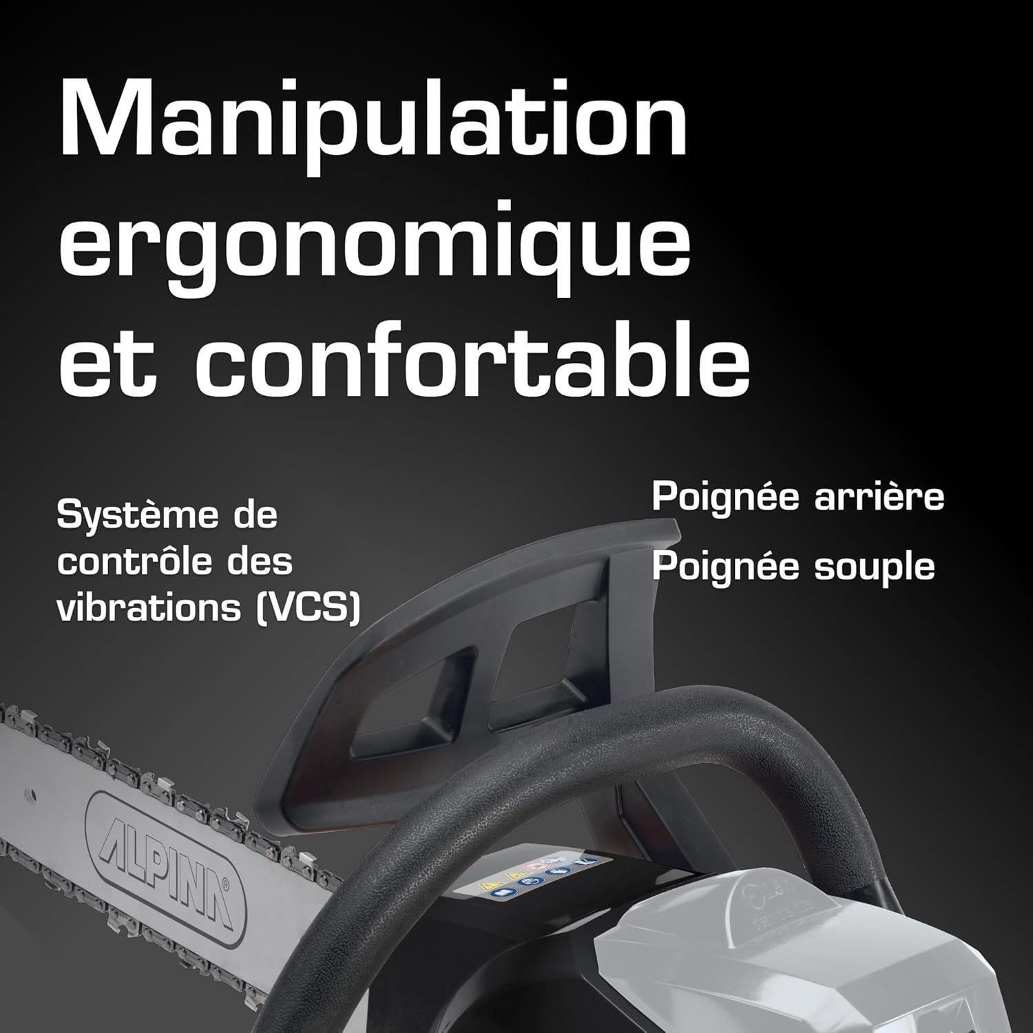 Alpina – ACS 39 – 37,2 cc – 35 cm – démarrage facile, pompe automatique