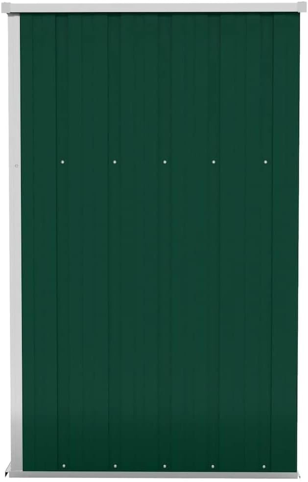 Solivagant Remise de Jardin Murale Vert 118x100x178 cm Acier galvanisé,(22.7 KG)