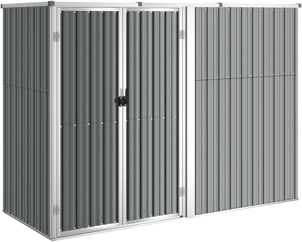 Générique Abri à Outils de Jardin Gris 225x89x161 cm Acier galvanisé, Maison & Jardin, Pelouses & Jardins, Vie en extérieur, Structures extérieures, Cabanes & abris de Jardin, Gris, (Poids 36.62KG)