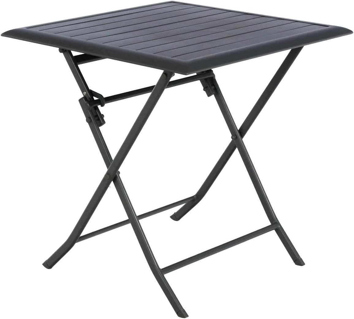 Hespéride - Azua - table pliante 2 places 70x70cm aluminium gris